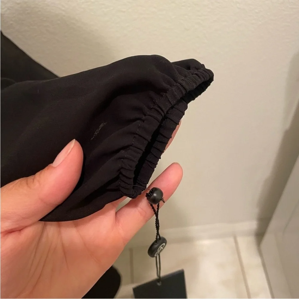 Adrianna Papell Black Chiffon & Crepe Sheath Dress Size 10 NWT - Picture 3 of 9